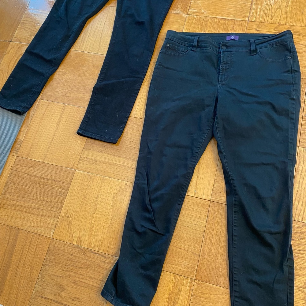 2 pairs of NYDJ black size 12